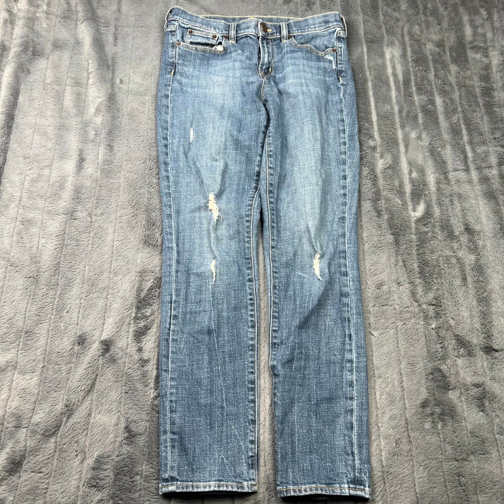J.Crew Stretch Slim Distressed Jeans Medium Wash Size 29 RN77388
